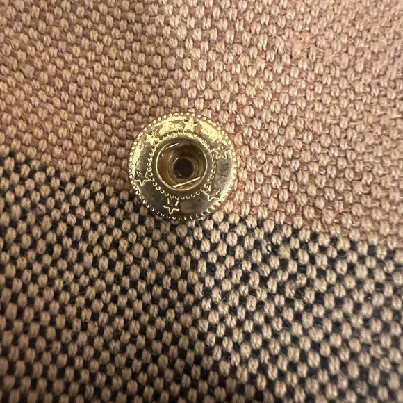 Burberry Beige/Red House Check Canvas and Leather Fold Over Crossbody Bag - Picture 7 of 13